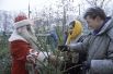 Дед Мороз на елочном базаре. 1991 год.
