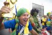 чемпионат мира по футболу. Бразильские болельщики устроили настоящий карнавал перед матчем Бразилия - Швейцария. 