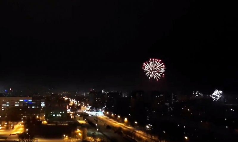 Салют. Новый год-2019 в Тюмени.