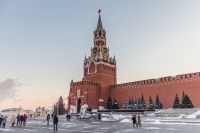 Спасская башня Московского Кремля.
