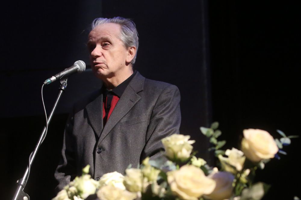 Актер Евгений Стеблов на церемонии прощания с актером Сергеем Юрским в театре имени Моссовета.