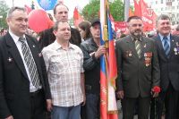 Ветераны локальных войн на одном из митингов на Площади Победы.