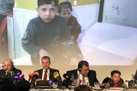 Брифинг представителей РФ и свидетелей «химатаки» в Сирии в Организации по запрещению химического оружия (ОЗХО) в Гааге. Апрель 2018 г.