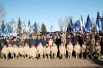 Праздничный митинг, посвященный Дню защитника Отечества, состоялся в Иркутске у мемориала «Вечный огонь Славы».