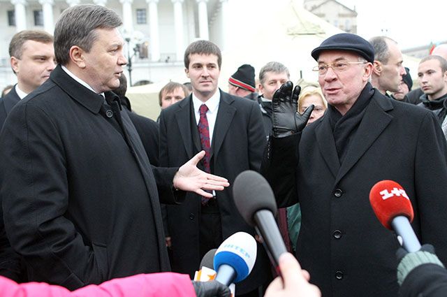 Президент Украины Виктор Янукович и премьер-министр Украины Николай Азаров, Киев, 2010 год.