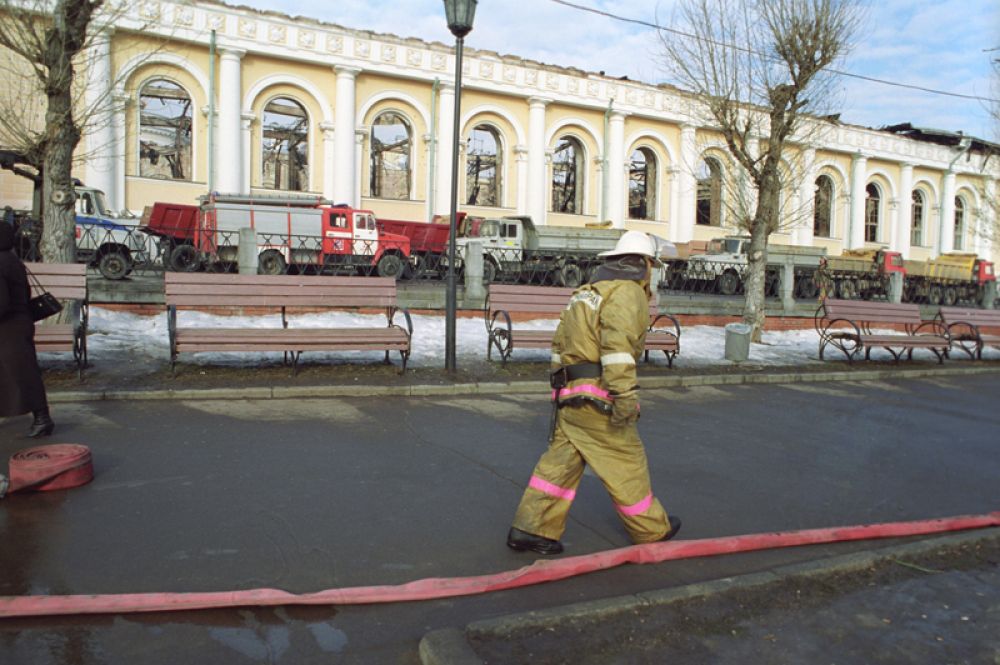 Ликвидация последствий пожара в Манеже.