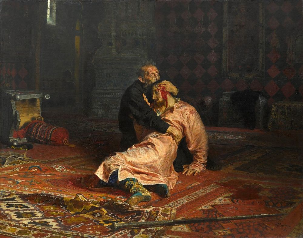 «Иван Грозный и сын его Иван 16 ноября 1581 года» (1885). У картины, которую все помнят со школы, весьма непростая судьба. После создания в 1885 году она не понравилась императору Александру III и была запрещена к показу, став первой картиной, подвергшейся цензуре в Российской империи. Полотно не раз страдало от рук вандалов: в 1913 году старообрядец Абрам Балашов ударил картину ножом, а в 2018 году безработный Игорь Подпорин разбил стекло, повредив осколками холст.