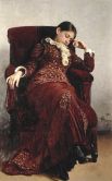 Репин писал много портретов своих близких. Так, Илья Ефимович создал несколько портретов Веры Алексеевны, в том числе картину «Отдых» (1882).