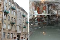 В центре Петербурга жилое здание утопает в нечистотах.