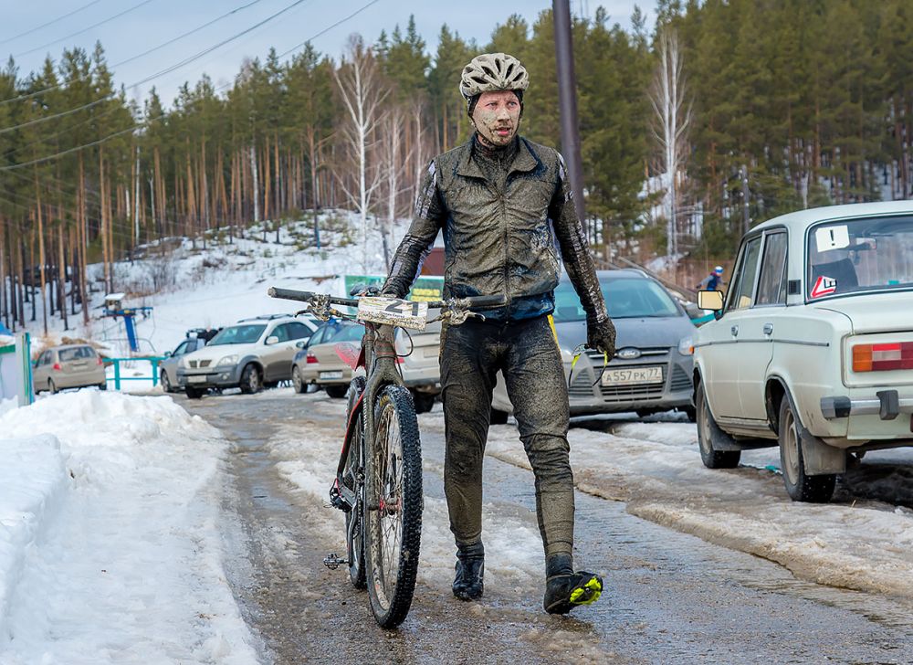 Сергей Прокин на финише 43 км.
