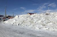 В Салехарде выяснили, кто устроил снежную свалку на улице Патрикеева