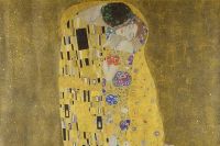 Картина Климта "Золотой поцелуй"