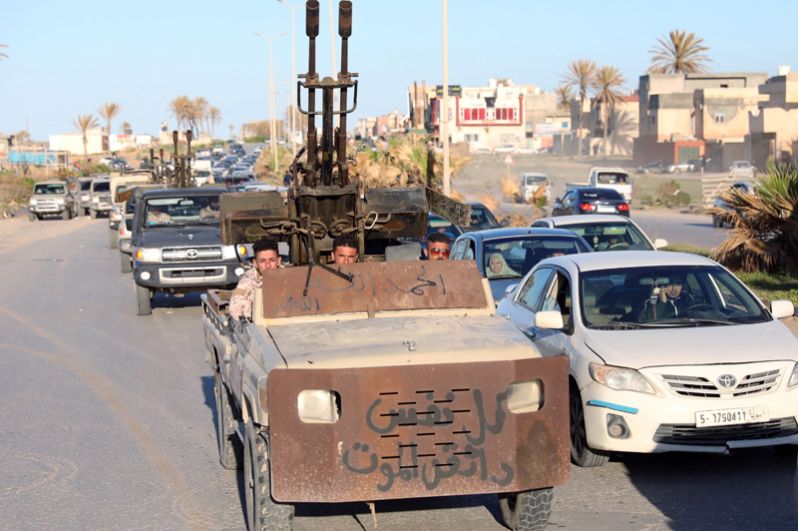Военные группировки Мисрата неподалеку от Триполи.
