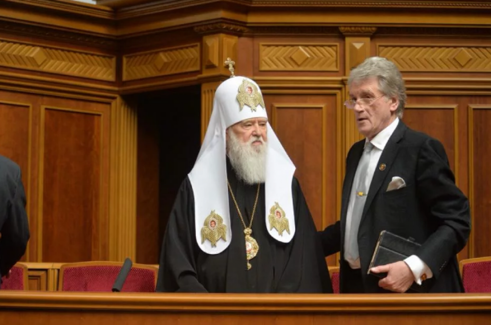 Одним из "гостей" заседания был Филарет - патриарх православной церкви Украины