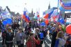 Участники первомайской демонстрации столичных профсоюзов на Красной площади.