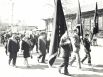 Ветераны завода во время шествия, посвящённого 40-летию Победы на улицах города, 1985 г.