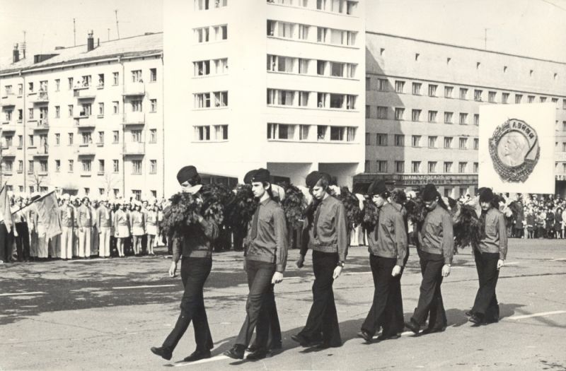 Парад юнармейцев и орлят в честь Дня Победы.