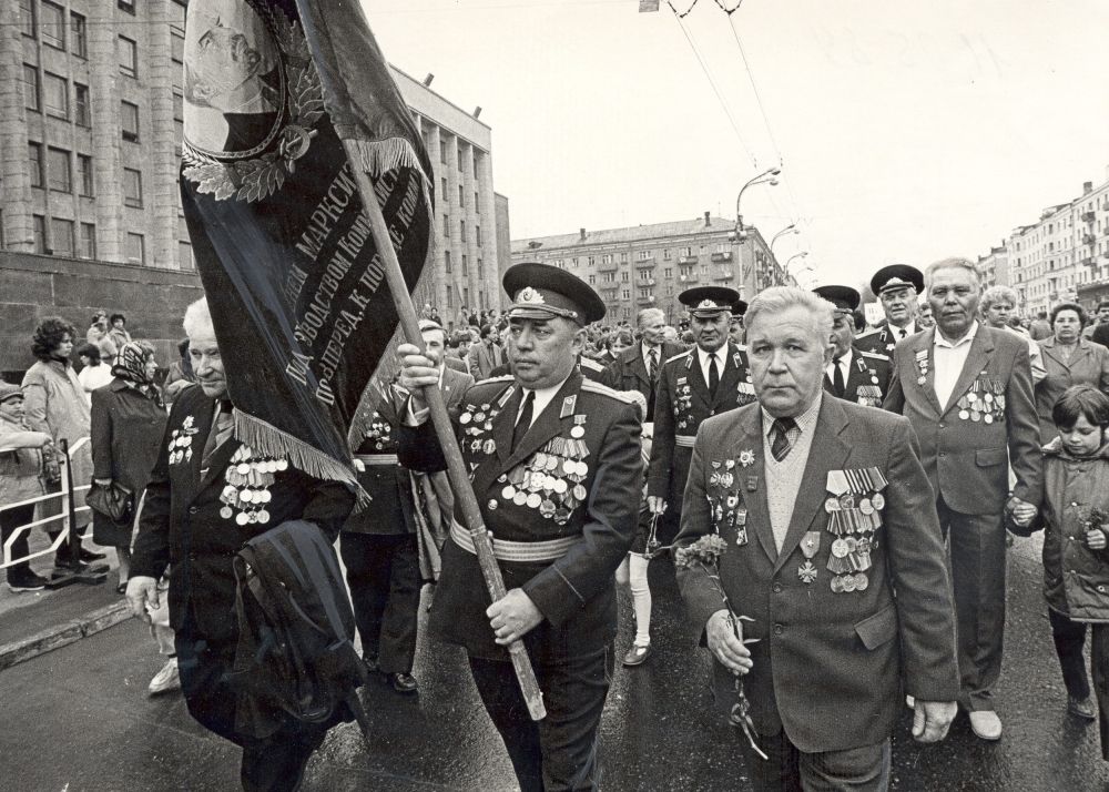 Ветераны на Параде Победы, 1989 г.