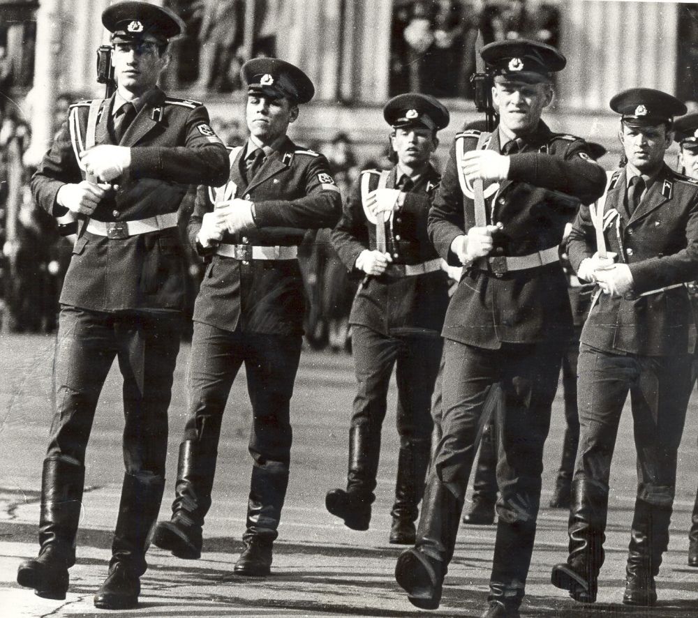 Курсанты ПВВКИКУ участвуют в Параде Победы, 1983 г.