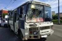 В Оренбурге около ТК «Север» столкнулись два пассажирских автобуса 