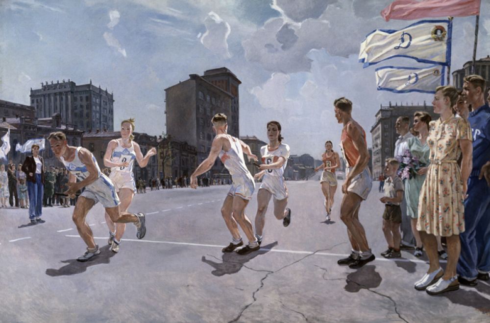 «Эстафета по кольцу „Б“» (1947).