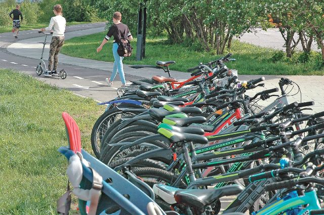 Пока городской прокат «Велобайк» не пришёл в Митино, в аренду брать велосипеды можно в парке.