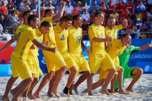 Сборная Украины по пляжному футболу обыграла Италию в Минске
