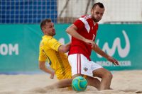 Россия громит Украину на Европейских играх по пляжному футболу