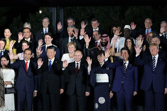 Мировые лидеры на саммите G20.