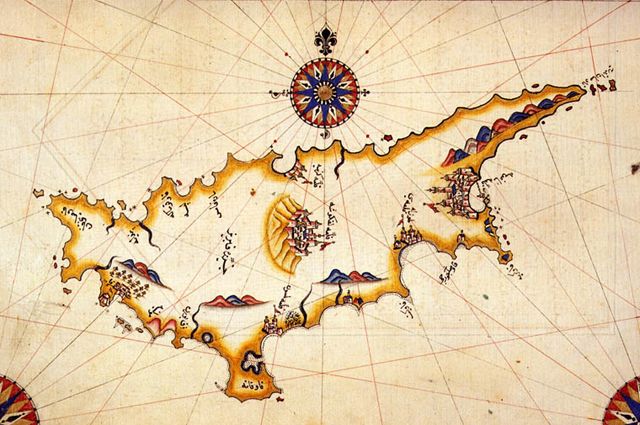Древняя карта Кипра.