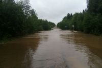 Потоп на дороге Зимстан-Дзёль.