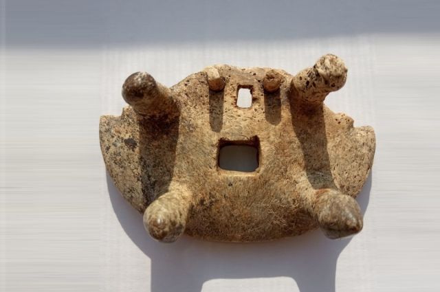 Евгений Незнамов хотел выкопать песка для стройки,   а нашел уникальные артефакты эпохи бронзы. Это псалий. 
