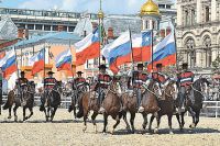 Наши и зарубежные спортсмены-конники – одно из украшений фестиваля. На фото: конная команда Palmas de Penaflor, Чили.