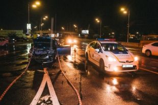 В Киеве пьяный нацгвардеец пытался скрыться от полиции и сбил таксиста