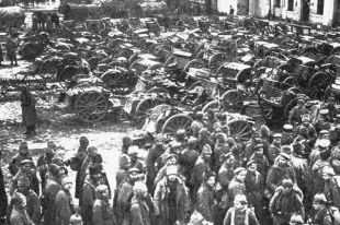 Русские военнопленные после битвы при Танненберге.