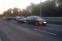 В Гурьевском районе столкнулись 4 автомобиля