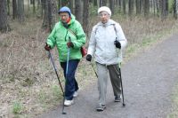 Скандинавская ходьба, плаванье, пешие прогулки – всё это щадящие и вместе с тем полезные для пожилых физические нагрузки.