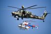 Вертолеты Ми-28НМ (сверху) и «Ансат-У».