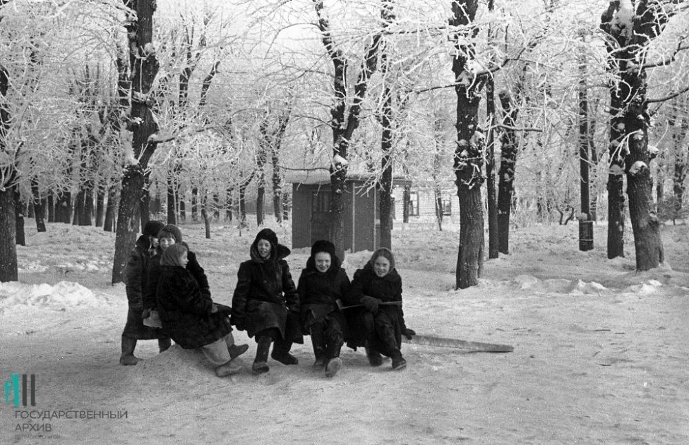 Катание с ледяных гор, 1956 год.