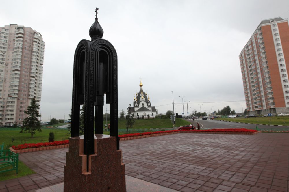 Место, где стоял жилой дом №19 по улице Гурьянова, взорванный террористами в сентябре 1999 года.