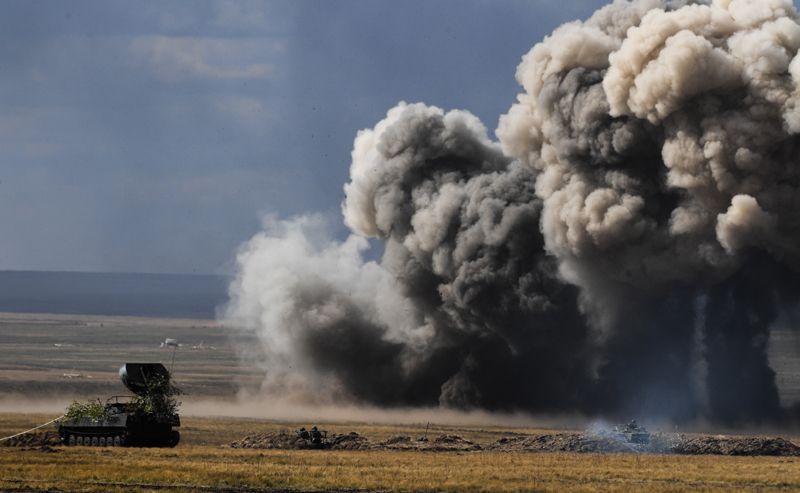 Установка разминирования УР-77 «Метеорит» на учениях «Центр-2019».