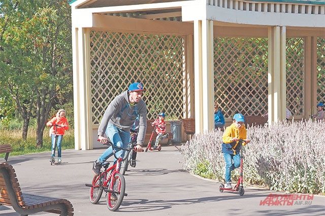 В районе появились новые дорожки  для велосипедистов.