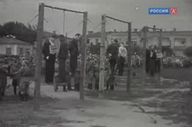Краснодарский процесс. Казнь осуждённых. 1943 год.
