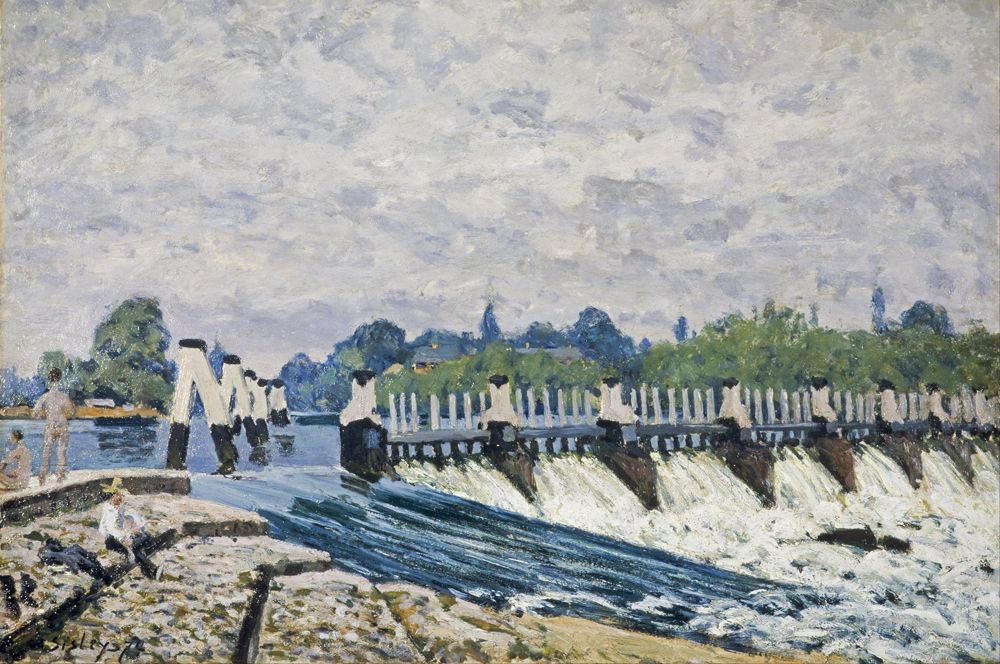 Плотина в Молси, Хэмптон Корт. 1874.