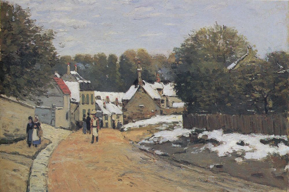 Ранний снег в Лувесьенне. 1871-1872.