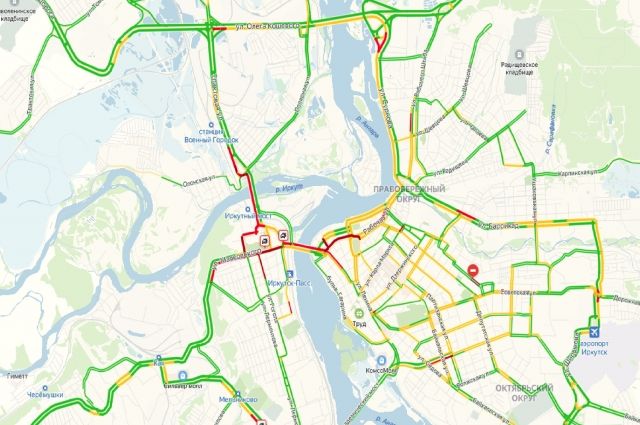 Пробки иркутск карта онлайн