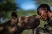 Элиас Мугамби - охранник в консервации Лева на севере Кении. Он часто проводит недели вдали от семьи, присматривая за осиротевшими детенышами черных носорогов.