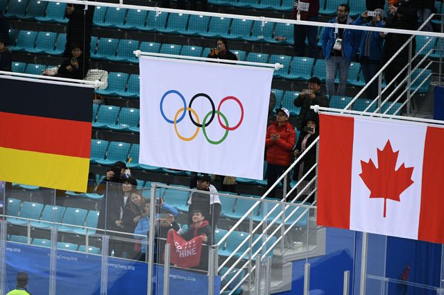 На Олимпиаде-2018 Россия выступала под нейтральным флагом.