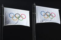 На XXIII зимних Олимпийских играх российские спортсмены выступали под нейтральным флагом.