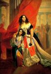 «Портрет графини Ю. П. Самойловой, удаляющейся с бала с приемной дочерью Амацилией Пачини» (не позднее 1842).